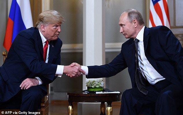 Russian President Vladimir Putin (R) and US President Donald Trump shake hands before a meeting in Helsinki on July 16, 2018. US President Donald Trump said on August 8, 2025 he would meet with Russian counterpart Vladimir Putin on August 15 in Alaska, as the Republican billionaire hopes to help mediate an end to the war in Ukraine