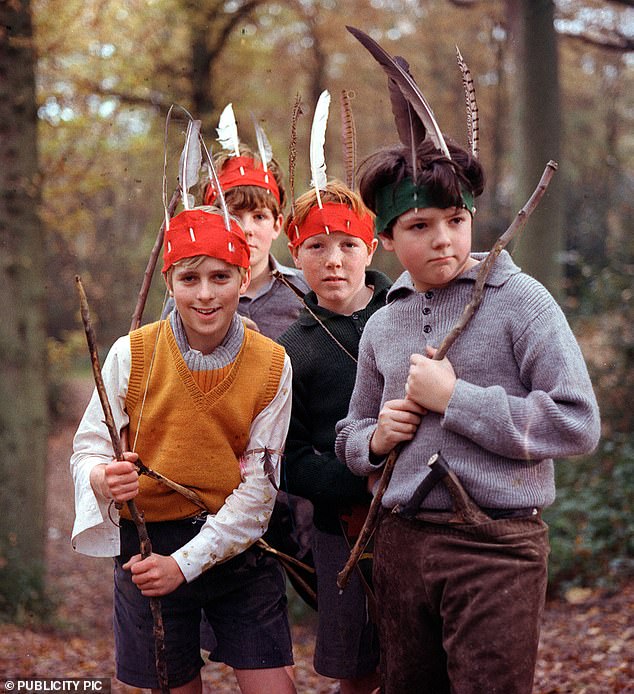 Pictured: The boys from the 1977 TV series Just William. Above, Tim Rose (Douglas), Craig McFarlane (Henry), Michael McVey (Ginger) and Adrian Dannatt (William)