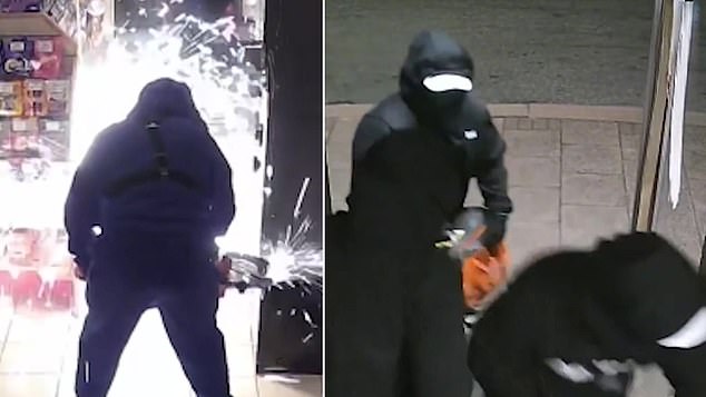 The group used angle grinders and sophisticated 'jaws of life' tools - typically used by firefighters - in a looting spree which saw them strike nine times in just under a year