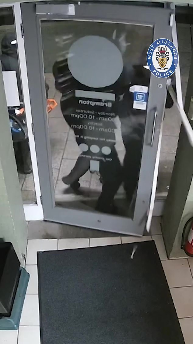 CCTV footage captured the gang striking numerous businesses - they stole around £700,000