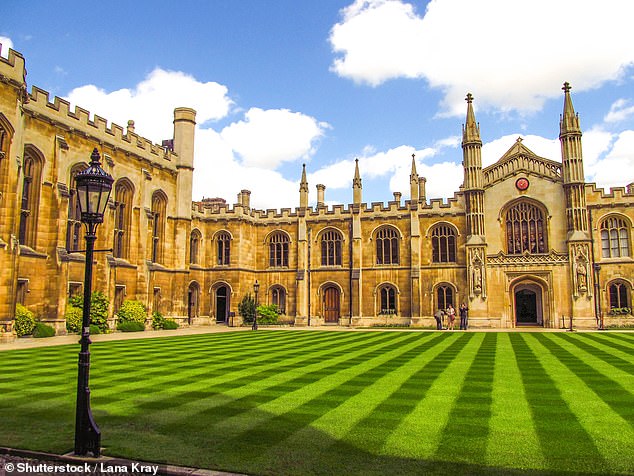 A mere one per cent of those at Oxford and Cambridge (pictured, file photo) stay with their parents