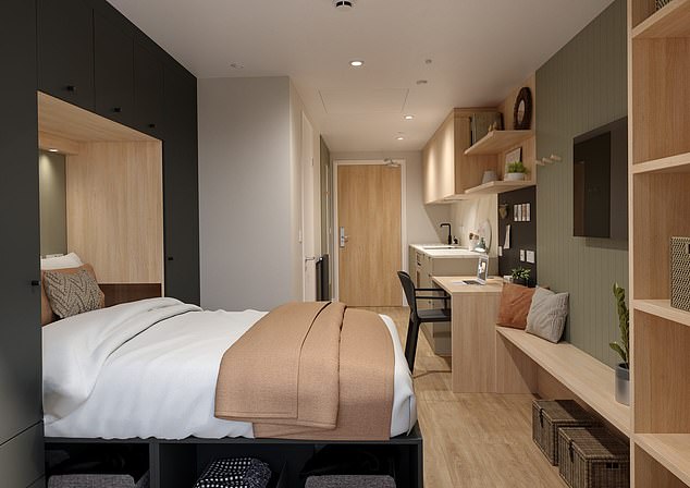 Fusion Students (pictured), meanwhile, in the capital's Brent Cross area, charges up to £1,711 a month