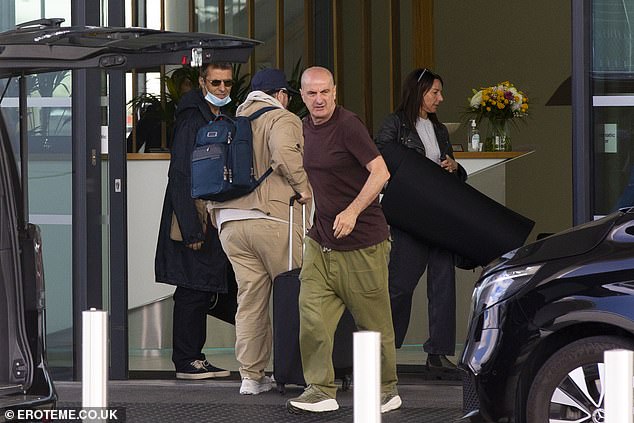 Paul, 59, who is expected to appear in court later this month, accompanied Liam and his fiancée Debbie Gwyther as they prepared to board an Edinburgh-bound private jet