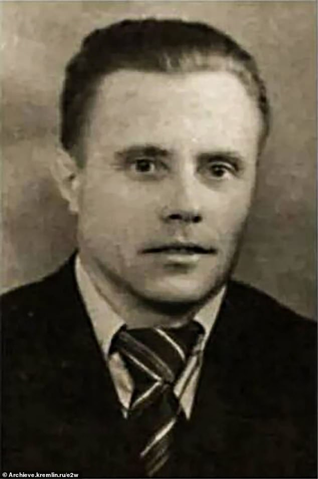 Putin's wild father (pictured) was notorious for terrorising teenage girls in his village