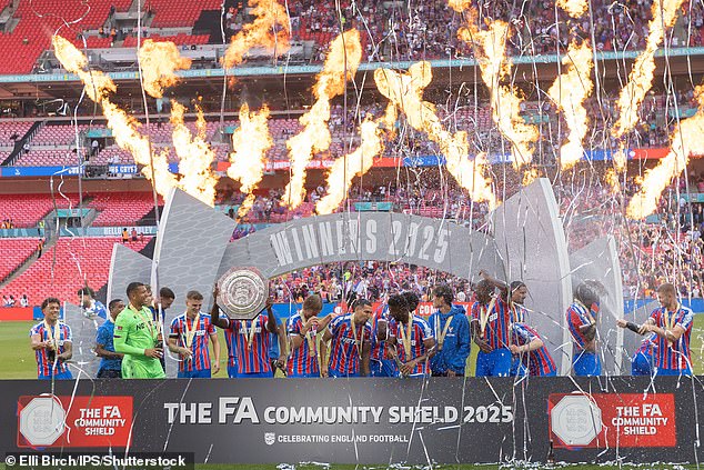 Palace were celebrating after Sunday's match, which saw them win the Community Shield