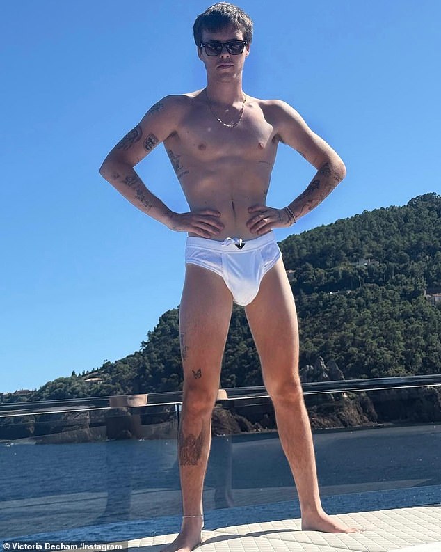 Cruz also donned his now infamous white briefs for the trip, with Victoria on hand to capture the moment for social media