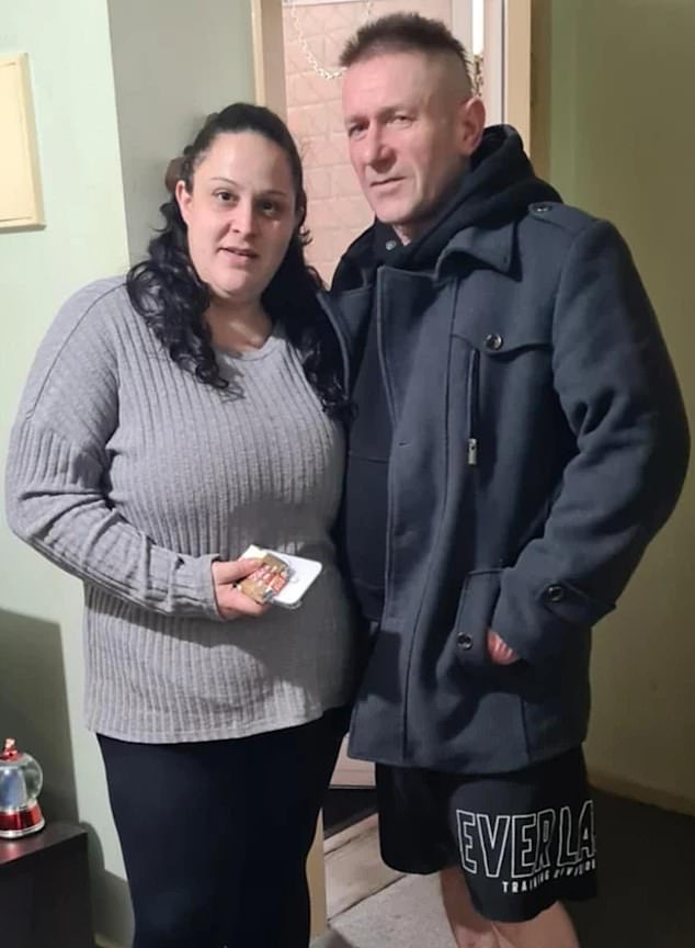Ms Georgopolous and Mr Gunn (pictured together) had been in a relationship