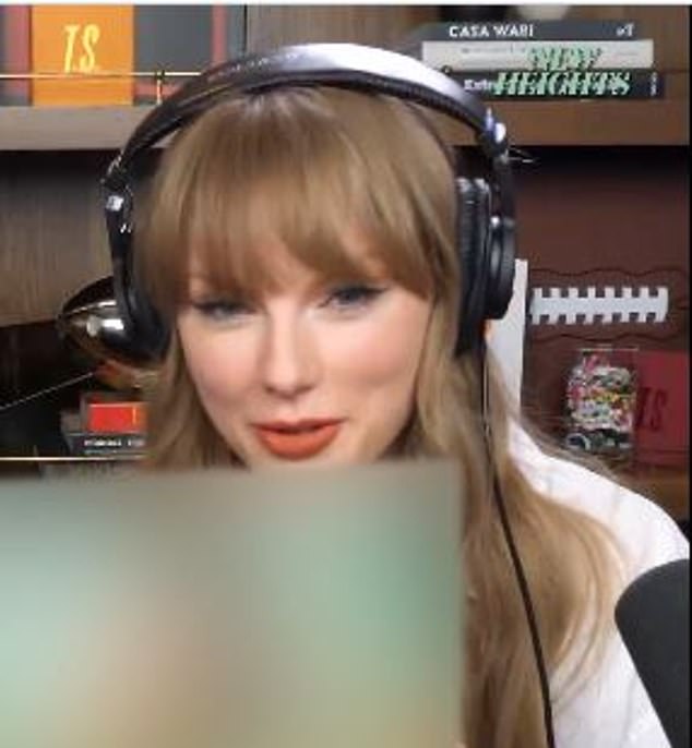 The books behind Taylor Swift in her album announcement have been scanned for clues