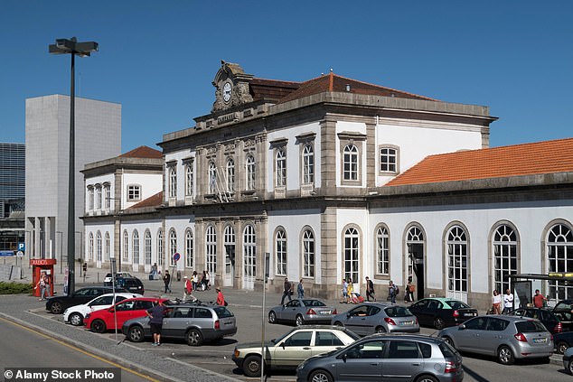The couple had lived together as man and wife, although they weren't formally married, for several years according to reports in Portugal. Pictured: Campanha railway station in Porto, northern Portugal, Europe