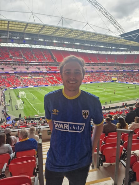 Michael Roberts at Wembley for the League Two playoff final between AFC Wimbledon and Walsall in May.