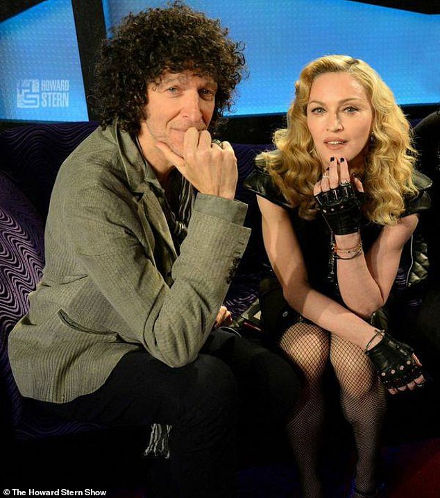 Shock jock Stern, 71, has hosted the second incarnation of The Howard Stern Show since 2006, but a show insider confirmed to the Daily Mail that the host is in 'very serious negotiations' with SiriusXM on whether he will renew his contract - he's pictured with Madonna in 2015