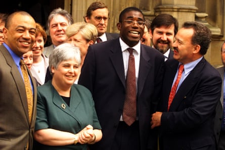 Lammy arrives for his first day at the House of Commons, aged 27.