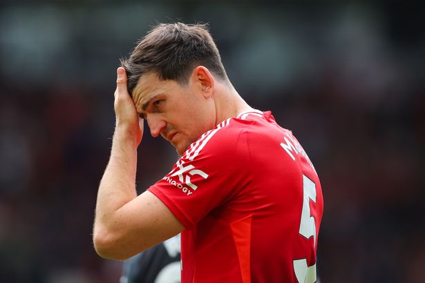 Harry Maguire looks dejected