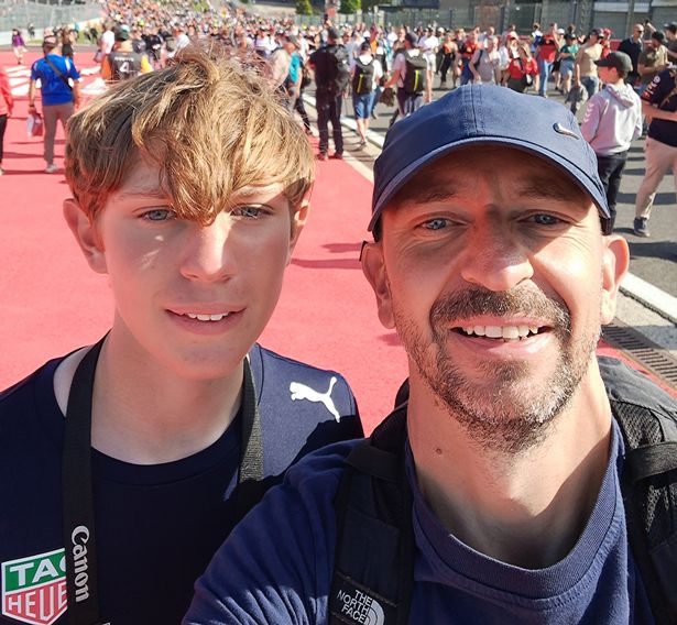 Andrew pictured in a selfie in an outdoor area