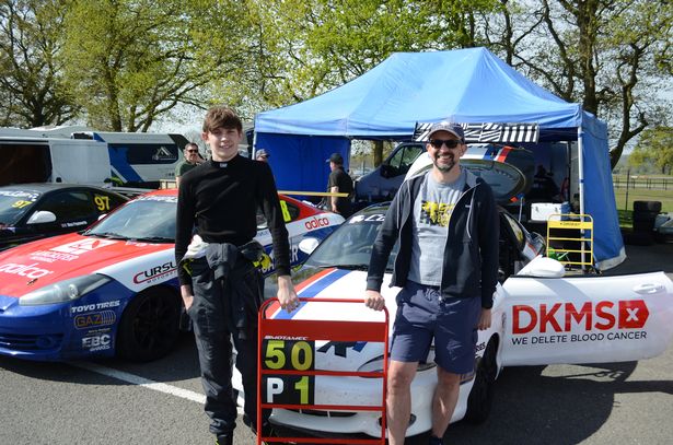 Andrew Williams and son Nathan at a DKMS event