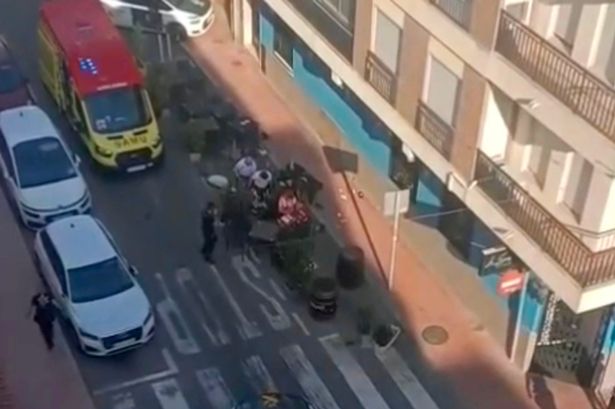 The scene of the shooting in Torrevieja