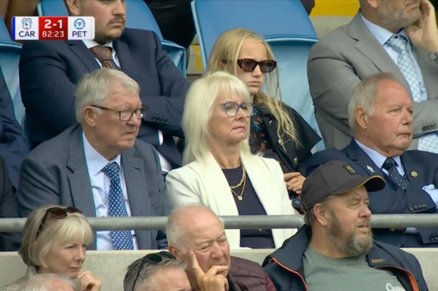 Sir Alex Ferguson watches Cardiff vs Peterborough