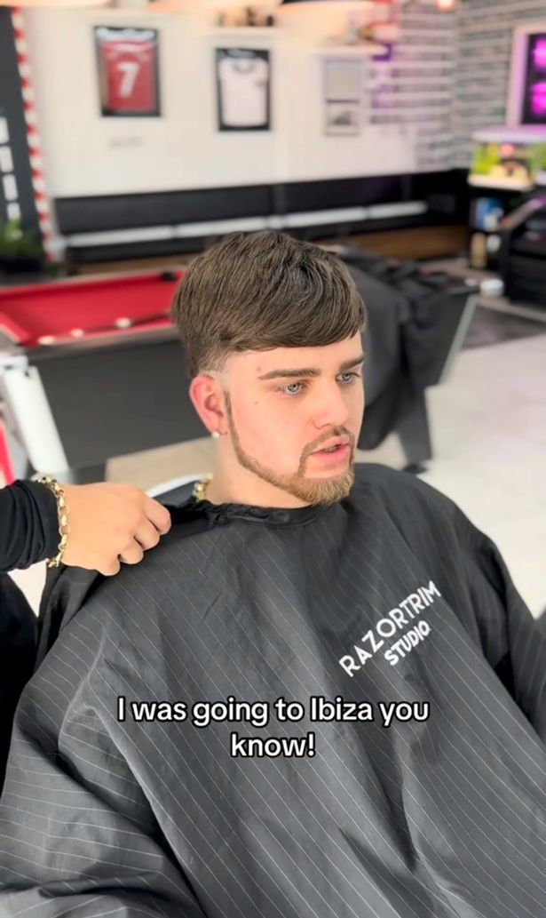 Ben McCabe shows off his handiwork on Ollie Stokes 