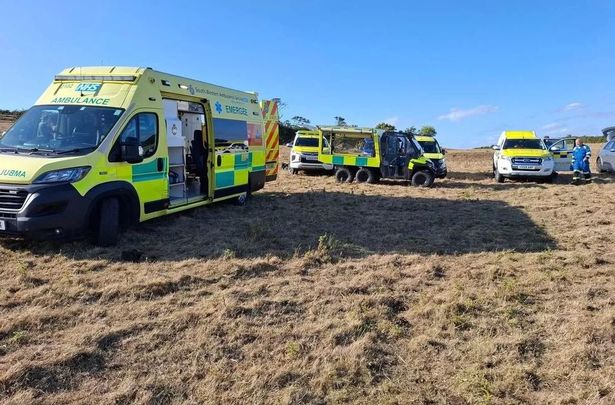 Ambulances on the costal path