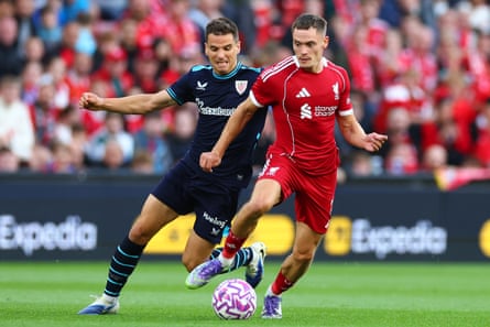 Florian Wirtz in pre-season action for Liverpool.