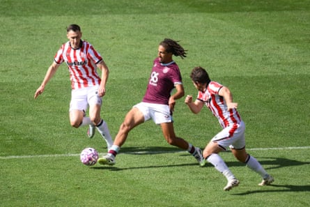 Hannibal in pre-season action for Burnley.