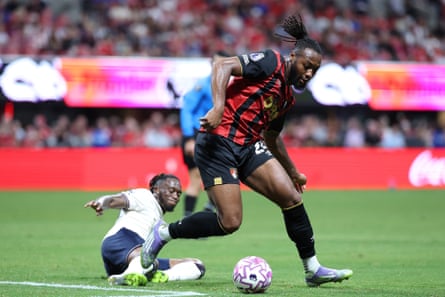 Antoine Semenyo in pre-season action for Bournemouth.