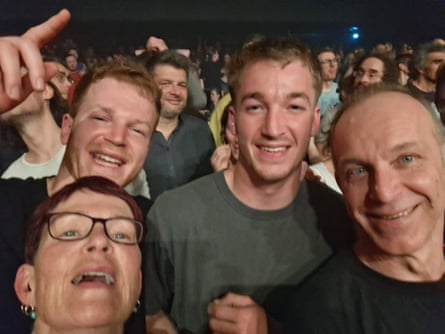 Jo Ortlieb and her family at an Asian Dub Foundation gig in Lille, France.