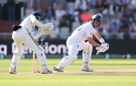 England’s Ollie Pope bats against India at Od Trafford.