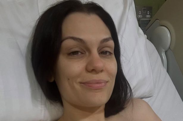 Jessie J, pictured in hospital, has been targeted online