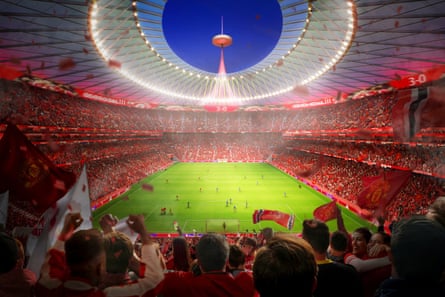 How Manchester United’s new home could look on match days.