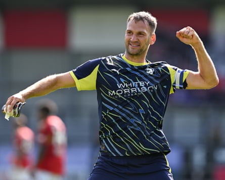 Crewe Alexandra’s Mickey Demetriou celebrates victory at Salford City.
