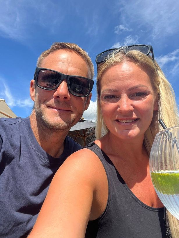 Lee Claydon with his partner Amanda