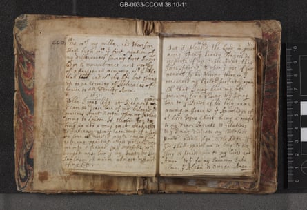 Pages from Alice Thornton’s Book of Remembrances.