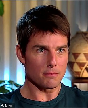 An infamous interview in which Tom Cruise (pictured) snapped at and stared down journalist Peter Overton has gone viral 17 years after it first aired