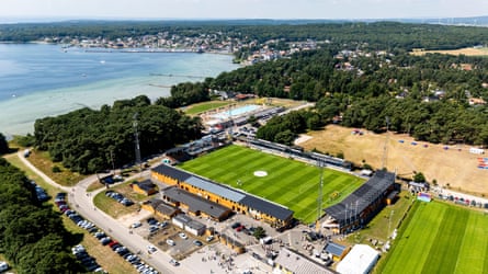 Mjällby play their matches at Strandvallen, yards from the sea in Hällevik