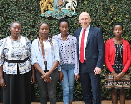 John Healy with the family of Agnes Wanjiru