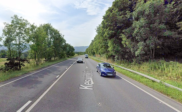 The fatal collision occurred on the A66 near Keswick. Cumbria police said that there were no patients on board the ambulance and its blue lights were not activated at the time of the collision (Google maps)