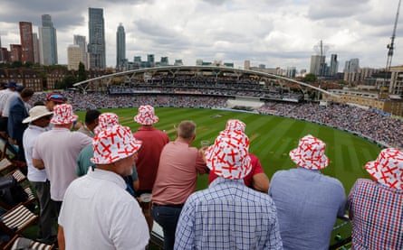 England fans at the Oval for the fifth Test.