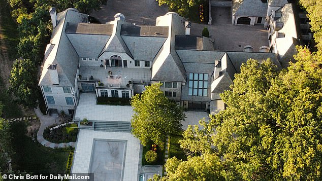 Kelce bought a $6million estate (pictured) in Leawood, Kansas in October, 2023