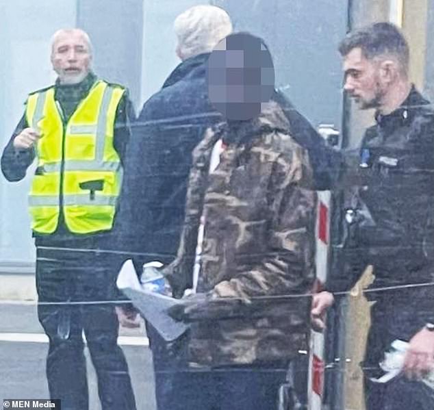 A young Sudanese man (pictured) was found by French border force officers hiding inside the small trailer attached to the British couple's converted motorhome