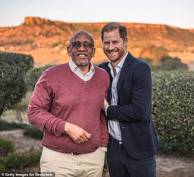 Prince Harry and Prince Seeiso of Lesotho at an event in Maseru, Lesotho, in October 2024
