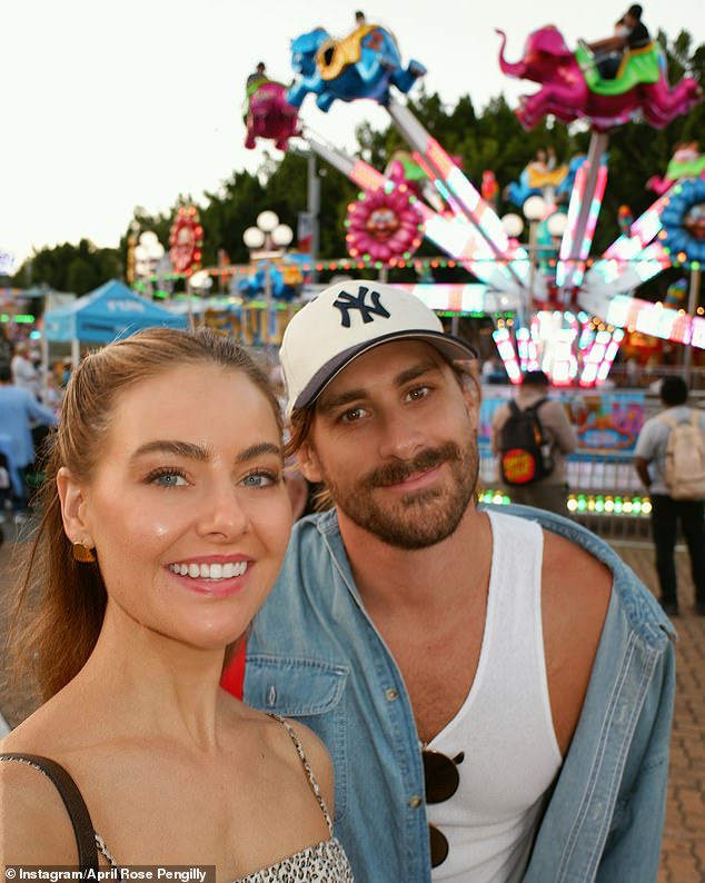 The model announced her engagement to her fiancé Adam Paul (right) in December 2023