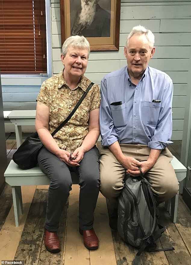 Heather and Ian Wilkinson in happier times. Heather died after eating the beef Wellington, while Mr Wilkinson miraculously survived