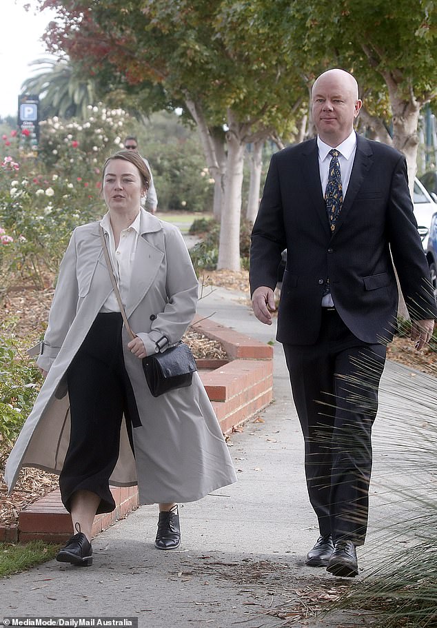 Simon Patterson and his media spin doctor Jessica O'Donnell enter court at Morwell in May. Simon is expected to tell his story in the comings days and weeks
