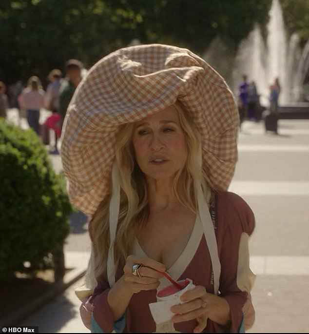 Fans also took aim at the franchise's once-revered fashion. Parker seemed to have missed the mark with a giant hat in the show's third season premiere