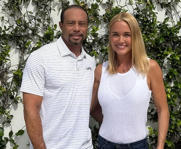 Kai is the daughter of Vanessa Trump (right), who has been dating golf legend Tiger Woods (left) since Thanksgiving 2024