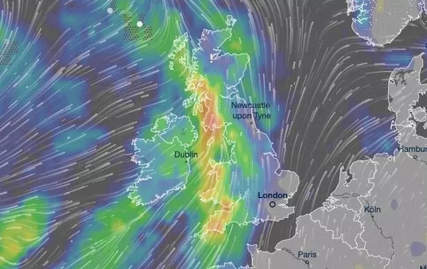 A band of low pressure - and heavy rain - looms in the west