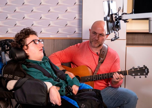 Felix is able to play music along with his dad thanks to Lifelites tech