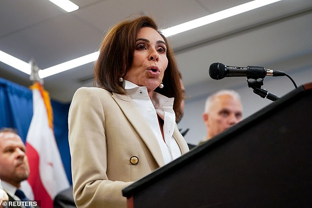 DC US Attorney Jeanine Pirro speaks during a press conference about the Wednesday afternoon shooting of two National Guard members