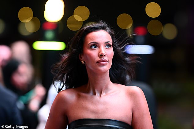 The former Red Devils part of a wider celebrity turnout that also included Steven Gerrard, Maya Jama (pictured) and Novak Djokovic